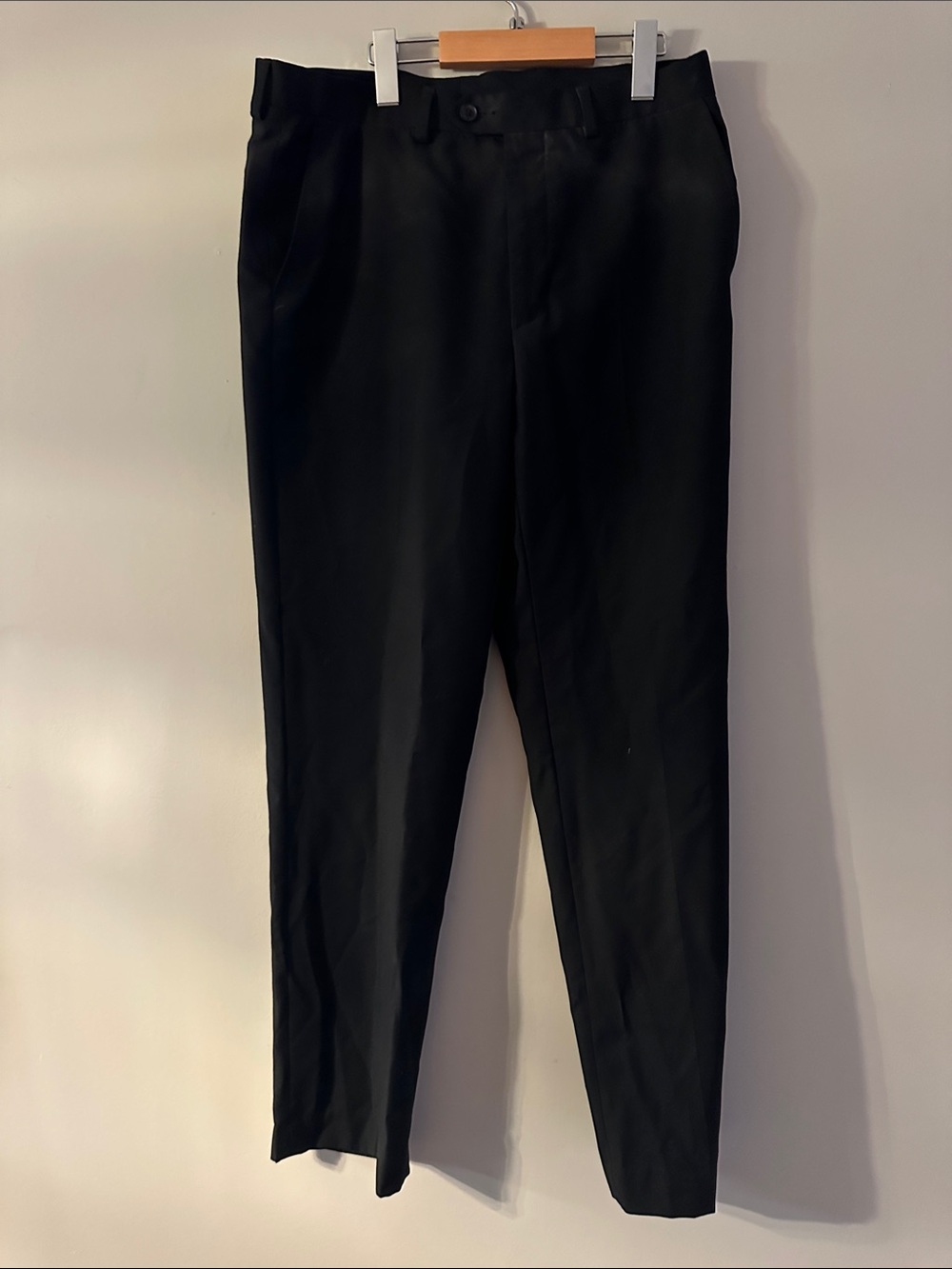 Classic Black Men's Dress Pants - Tailored Work Trousers